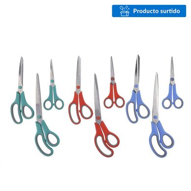 Set tijeras acero inoxidable x 3 uds.