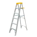 Escalera tijera 5 peldaños 1.88 m aluminio 102 kg
