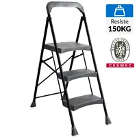Escalera tijera 3 peldaños aluminio 150 kg