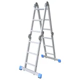 Escalera multipropósito 12 peldaños 3.55 m aluminio 150 kg
