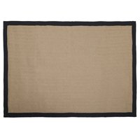 Alfombra Yute 200 x 290 cm natural y azul