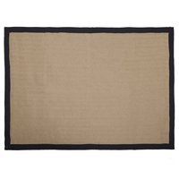 Alfombra Yute 160 x 230 cm natural y azul