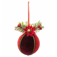 Esfera textil burdeo 8 cm