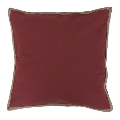 Almohadn decorativo Boho yute 50 x 50 cm rojo