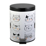 Basurero Cats 5 L de plástico multicolor con pedal