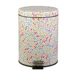 Basurero 5 L de metal multicolor con pedal
