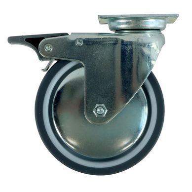 Rueda giratoria TPE con freno 55 kg