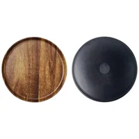 Plato de fondo de melamina 21 cm madera