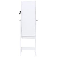 Espejo de pie joyero 34 x 113 x 32 cm blanco