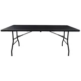 Mesa exterior plegable negra 180 cm