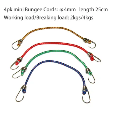 Pack de 4 tensores el�sticos 25 cm