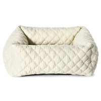 Cama para perro beige poliéster 100 x 70 x 23 cm