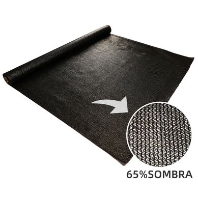 Malla raschel 65% sombra 2.1 x 5 m negra