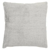 Pack de 2 almohadones decorativos Fauxfur 45 x 45 cm gris