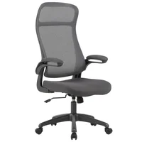 Silla de oficina gris regulable