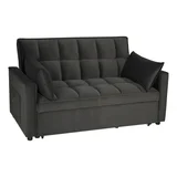 Sofá cama Teki 2 cuerpos negro