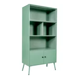Biblioteca Donut de metal 2 puertas y 4 estantes menta