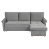 Sofá cama esquinero Josu 2 cuerpos gris