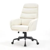 Silla de escritorio Pascale blanco regulable