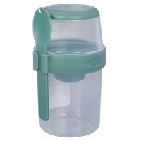 Vaso 310/560 ml con cuchara verde