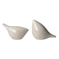 Figura decorativa pájaro blanco 14 x 8 x 12 cm