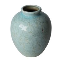 Jarrón decorativo celeste 16.5  x  20 cm