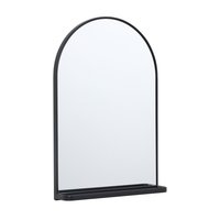 Espejo rectangular con estante 50 x 76 cm negro
