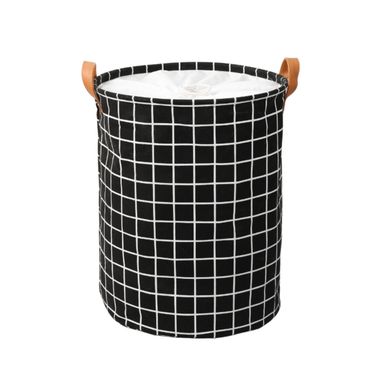 Cesto de ropa Checkers negro