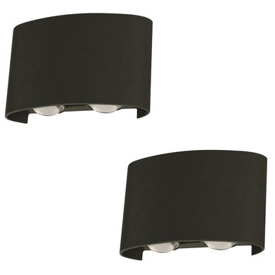 Pack 2 apliques LED Jimy negros