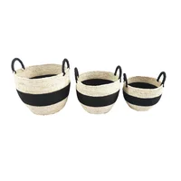 Set de 3 canastos Tribal bicolor