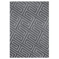 Alfombra decorativa Morgan 160 x 230 cm gris