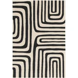 Alfombra decorativa Canvas Cybmay 200 x 290 cm negro y beige