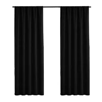 Cortina de tela Black Out Fez negro 140 x 220 cm