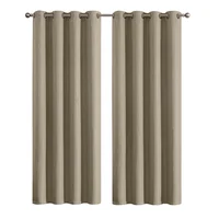 Pack de 2 cortinas de tela Lucca grafito 140 x 250 cm