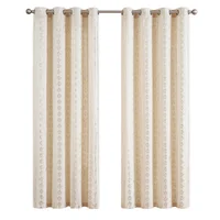 Cortina de tela Folia 140 x 220 cm natural y dorado