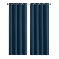 Pack de 2 cortinas de tela lucca 140 x 250 cm azul
