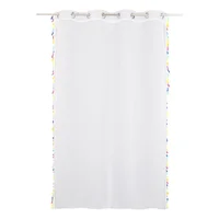 Cortina de tela Black Out Tassel 140 x 220 cm blanco