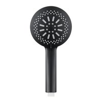 Mango de ducha ABS 5 funciones 12 cm negro