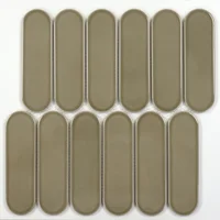 Mosaico Oval taupe brillante 29x27 cm