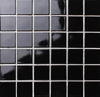 Mosaico Square  negro brillante 30x30 cm