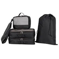 Pack de 5 organizadores de viaje negro
