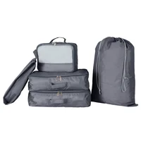 Pack de 5 organizadores de viaje gris