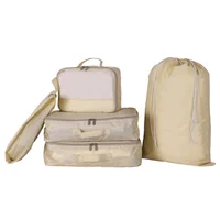 Pack de 5 organizadores de viaje beige