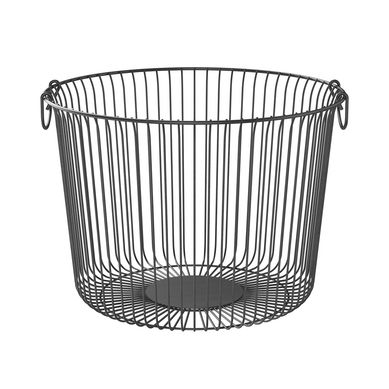 Canasto de metal negro 38.4 x 27.4 x 38.4 cm