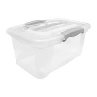Caja organizadora de plástico con tapa Ulraforte transparente 6.5 L