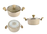 Batería de cocina 5 piezas crema