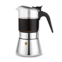 Cafetera manual Moka 6 tazas de acero inoxidable