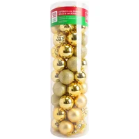 Esfera tubo dorado 6 cm 50 u