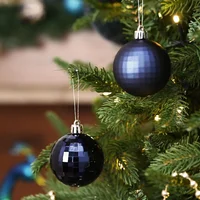 Esfera diamante azul 6 cm 12 u