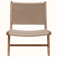 Silla de exterior Lounge de madera natural